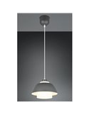 Lámpara de techo metal y vidrio TILOS grande Ø30cm E27 excl. max 10W  IP20 Negro