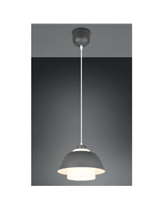 Lámpara de techo metal y vidrio TILOS grande Ø30cm E27 excl. max 10W  IP20 Negro 2