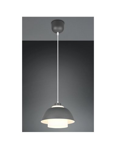 Lámpara de techo metal y vidrio TILOS grande Ø30cm E27 excl. max 10W  IP20 Negro