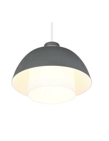 Lámpara de techo metal y vidrio TILOS grande Ø30cm E27 excl. max 10W  IP20 Negro