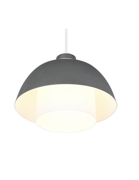 Lámpara de techo metal y vidrio TILOS grande Ø30cm E27 excl. max 10W  IP20 Negro