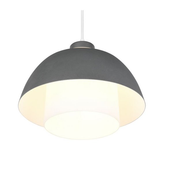 Lámpara de techo metal y vidrio TILOS grande Ø30cm E27 excl. max 10W  IP20 Negro
