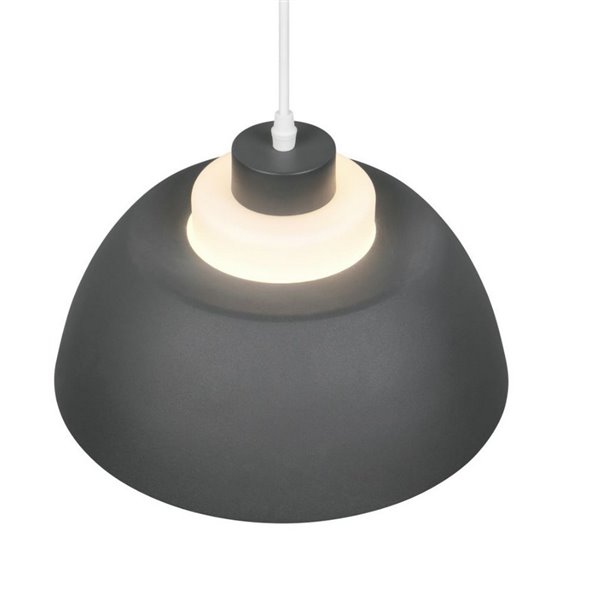 Lámpara de techo metal y vidrio TILOS grande Ø30cm E27 excl. max 10W  IP20 Negro