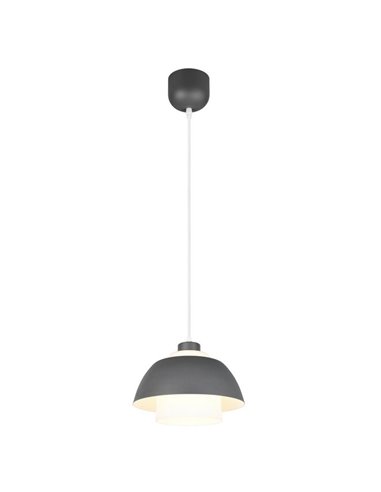 Lámpara de techo metal y vidrio TILOS grande Ø30cm E27 excl. max 10W  IP20 Negro