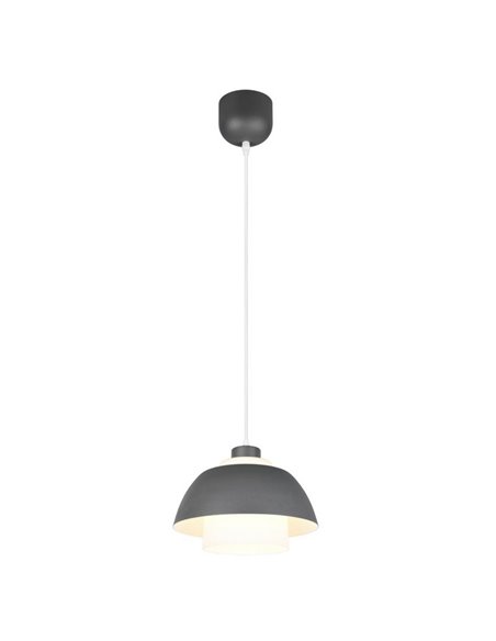 Lámpara de techo metal y vidrio TILOS grande Ø30cm E27 excl. max 10W  IP20 Negro