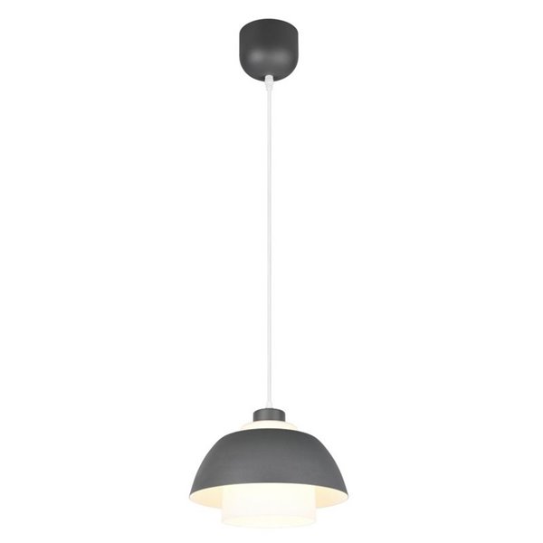 Lámpara de techo metal y vidrio TILOS grande Ø30cm E27 excl. max 10W  IP20 Negro