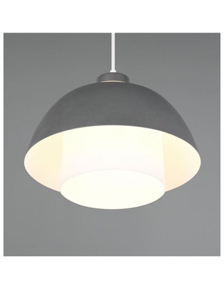 Lámpara de techo metal y vidrio TILOS grande Ø30cm E27 excl. max 10W  IP20 Negro