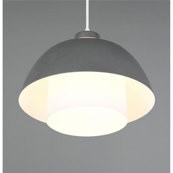 Lámpara de techo metal y vidrio TILOS grande Ø30cm E27 excl. max 10W  IP20 Negro