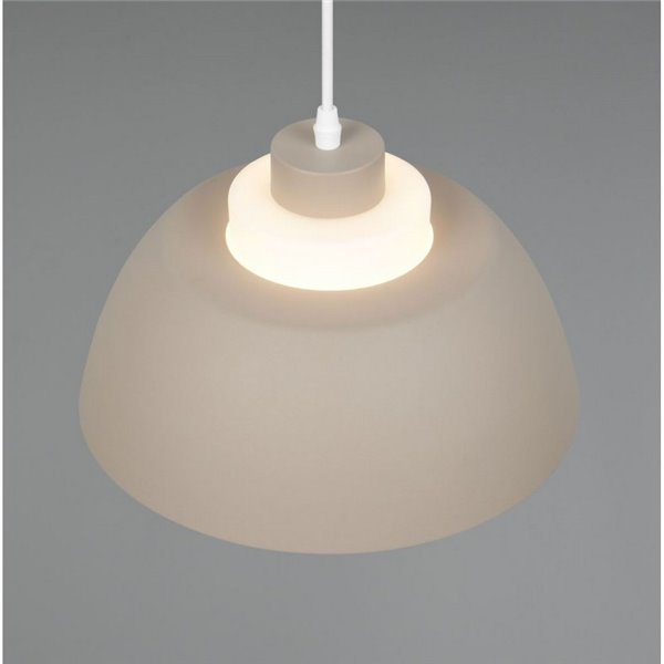Luminária de teto grande TILOS Ø30cm em metal e vidro, soquete E27 (não incluso), potência máxima de 10W, IP20, bege.