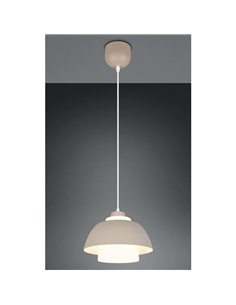 Luminária de teto grande TILOS Ø30cm em metal e vidro, soquete E27 (não incluso), potência máxima de 10W, IP20, bege. 2