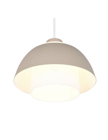 Lámpara de techo TILOS grande Ø30cm de metal y vidrio, E27 excl. max 10W IP20 Beige