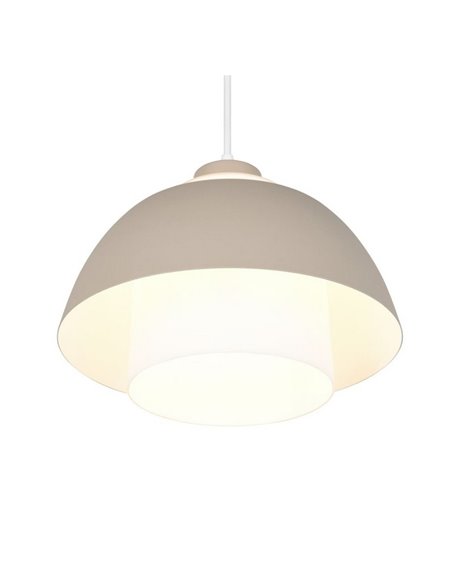 Lámpara de techo TILOS grande Ø30cm de metal y vidrio, E27 excl. max 10W IP20 Beige