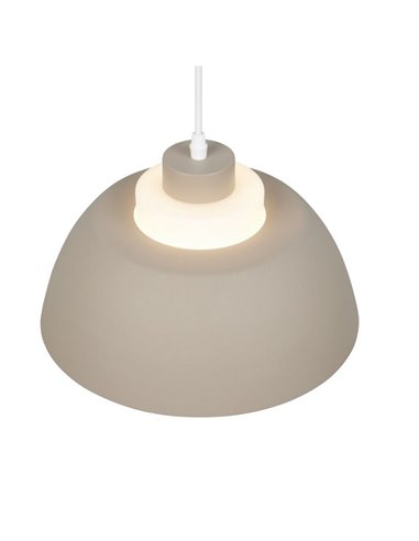 Luminária de teto grande TILOS Ø30cm em metal e vidro, soquete E27 (não incluso), potência máxima de 10W, IP20, bege.