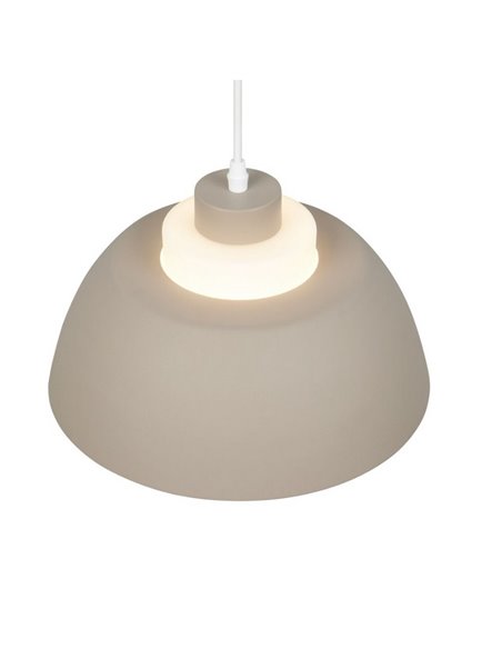 Luminária de teto grande TILOS Ø30cm em metal e vidro, soquete E27 (não incluso), potência máxima de 10W, IP20, bege.