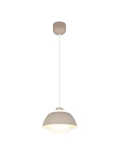 Lámpara de techo TILOS grande Ø30cm de metal y vidrio, E27 excl. max 10W IP20 Beige