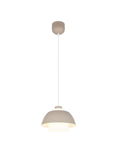 Lámpara de techo TILOS grande Ø30cm de metal y vidrio, E27 excl. max 10W IP20 Beige