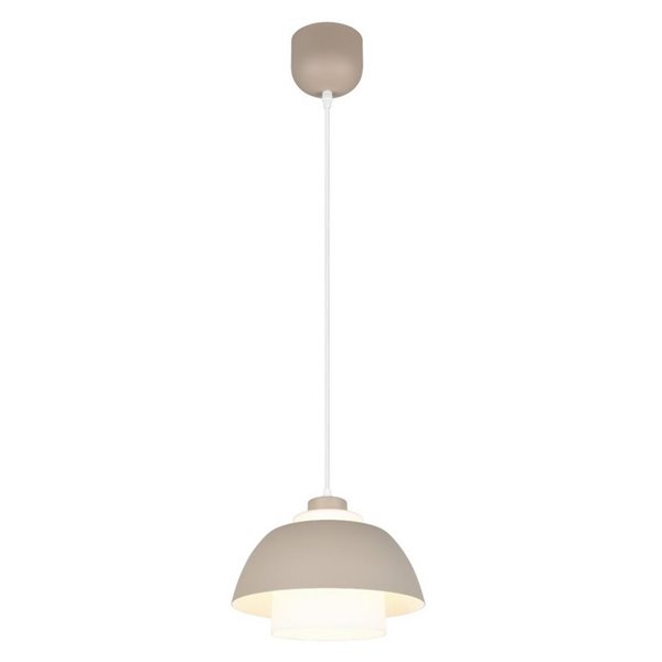 Lámpara de techo TILOS grande Ø30cm de metal y vidrio, E27 excl. max 10W IP20 Beige