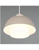 Lámpara de techo TILOS grande Ø30cm de metal y vidrio, E27 excl. max 10W IP20 Beige