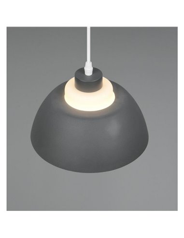 Plafonnier TILOS Ø23cm Métal et verre, culot E27 (non inclus), puissance max. 10W, IP20 Noir