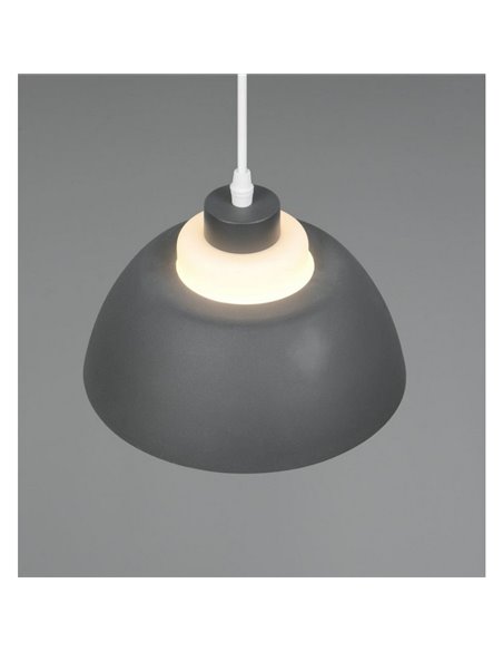 Luminária de teto TILOS Ø23cm em metal e vidro, soquete E27 (não incluso), potência máxima de 10W, IP20, preta.