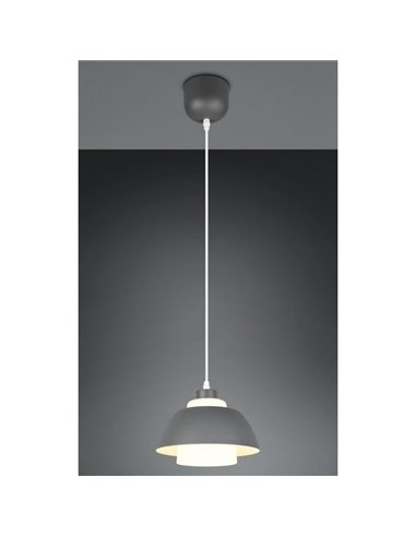 Lámpara de techo TILOS Ø23cm de metal y vidrio, E27 excl. max 10W IP20 Negro