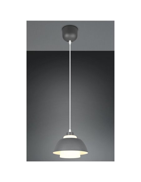 Lámpara de techo TILOS Ø23cm de metal y vidrio, E27 excl. max 10W IP20 Negro