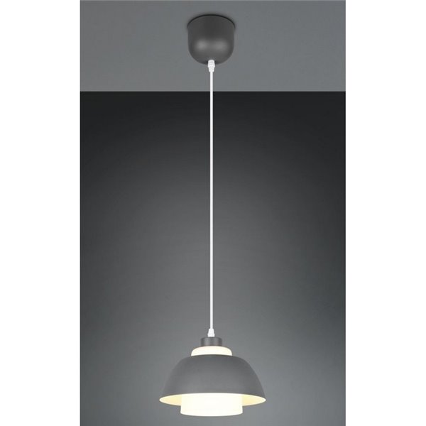 Lámpara de techo TILOS Ø23cm de metal y vidrio, E27 excl. max 10W IP20 Negro