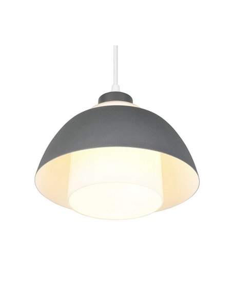 Plafonnier TILOS Ø23cm Métal et verre, culot E27 (non inclus), puissance max. 10W, IP20 Noir