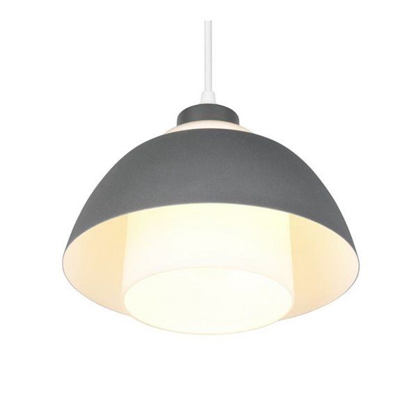 Plafonnier TILOS Ø23cm Métal et verre, culot E27 (non inclus), puissance max. 10W, IP20 Noir