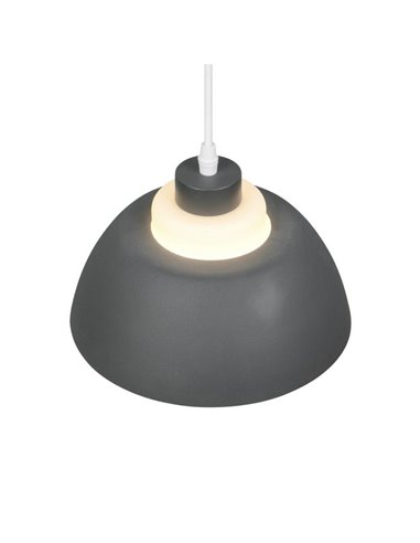 Plafonnier TILOS Ø23cm Métal et verre, culot E27 (non inclus), puissance max. 10W, IP20 Noir