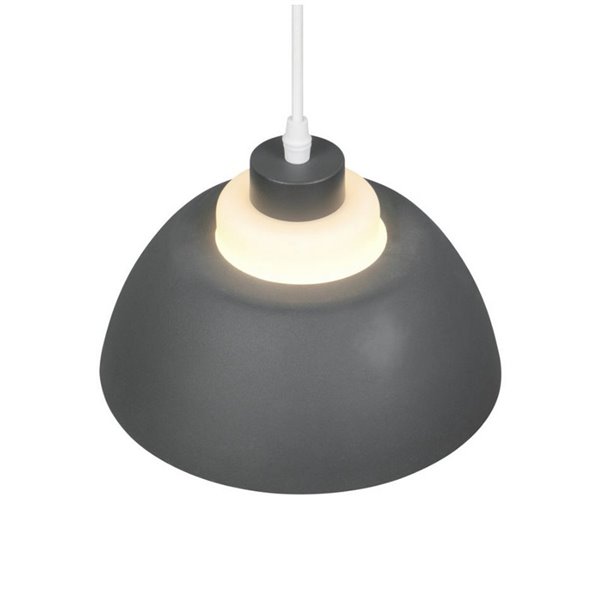 Plafonnier TILOS Ø23cm Métal et verre, culot E27 (non inclus), puissance max. 10W, IP20 Noir