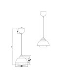 Lámpara de techo TILOS Ø23cm de metal y vidrio, E27 excl. max 10W IP20 Negro