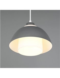 Luminária de teto TILOS Ø23cm em metal e vidro, soquete E27 (não incluso), potência máxima de 10W, IP20, preta. 2