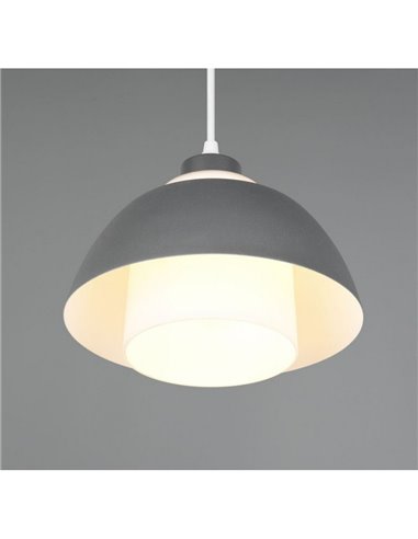 Lámpara de techo TILOS Ø23cm de metal y vidrio, E27 excl. max 10W IP20 Negro