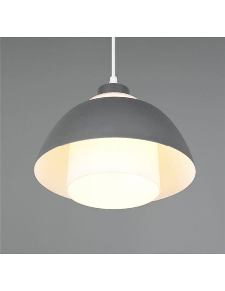 Luminária de teto TILOS Ø23cm em metal e vidro, soquete E27 (não incluso), potência máxima de 10W, IP20, preta.