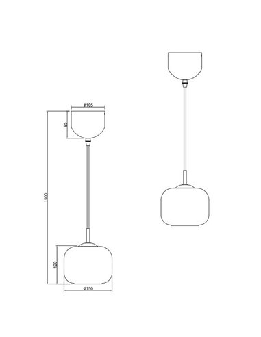 Lámpara de techo SIGNE Ø15cm, pantalla de vidrio E14 excl. max 14W IP20 Blanco