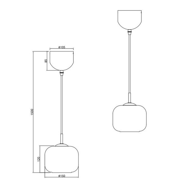 Lámpara de techo SIGNE Ø15cm, pantalla de vidrio E14 excl. max 14W IP20 Blanco