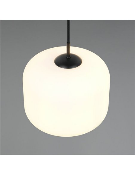 Grand plafonnier SIGNE Ø25cm, abat-jour en verre E14 (hors ampoules), puissance max. 14W, IP20, blanc