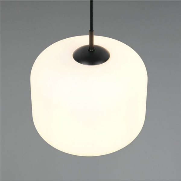 Grand plafonnier SIGNE Ø25cm, abat-jour en verre E14 (hors ampoules), puissance max. 14W, IP20, blanc