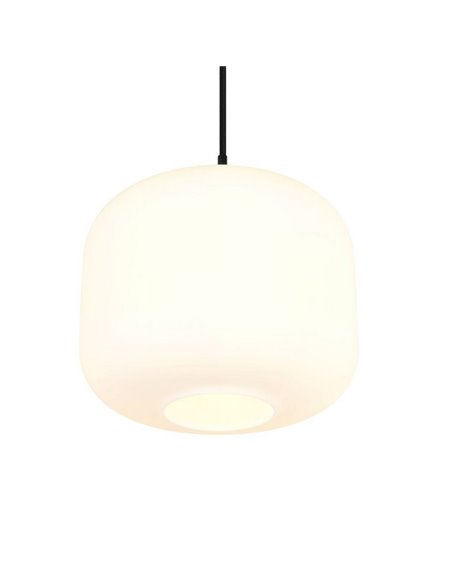 Lámpara de techo SIGNE grande Ø25cm, pantalla de vidrio E14 excl. max 14W IP20 Blanco