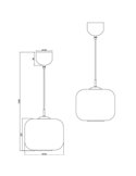 Lámpara de techo SIGNE grande Ø25cm, pantalla de vidrio E14 excl. max 14W IP20 Blanco