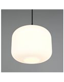 Lámpara de techo SIGNE grande Ø25cm, pantalla de vidrio E14 excl. max 14W IP20 Blanco
