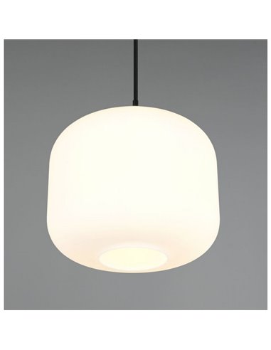 Luminária de teto grande SIGNE Ø25cm, cúpula de vidro E14 (não inclusa), potência máxima de 14W, IP20, branca.