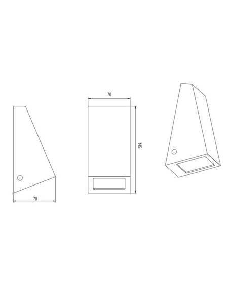 Aplique de pared BRAGA bombilla excl. 1x GU10 max. 10W IP44 Blanco