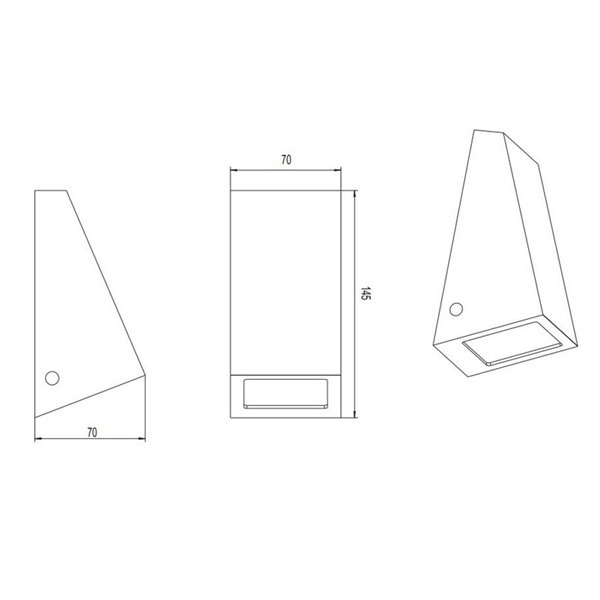 Aplique de pared BRAGA bombilla excl. 1x GU10 max. 10W IP44 Blanco