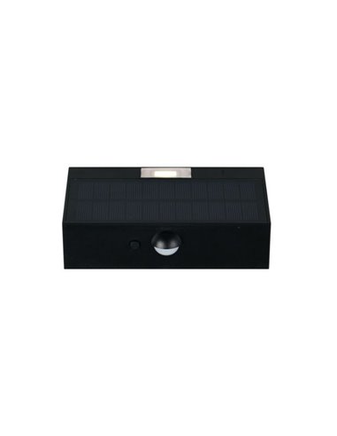 Aplique solar LED exterior ELVAS sensor de movimiento y luz arriba/abajo 3W 380Lm 4000K IP65 Negro