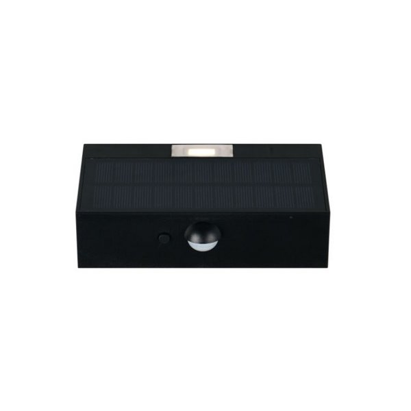 Luminária de parede solar LED externa ELVAS com sensor de movimento e iluminação para cima/para baixo, 3W 380lm 4000K IP65 preta