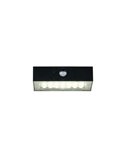 Aplique solar LED exterior ELVAS sensor de movimiento y luz arriba/abajo 3W 380Lm 4000K IP65 Negro