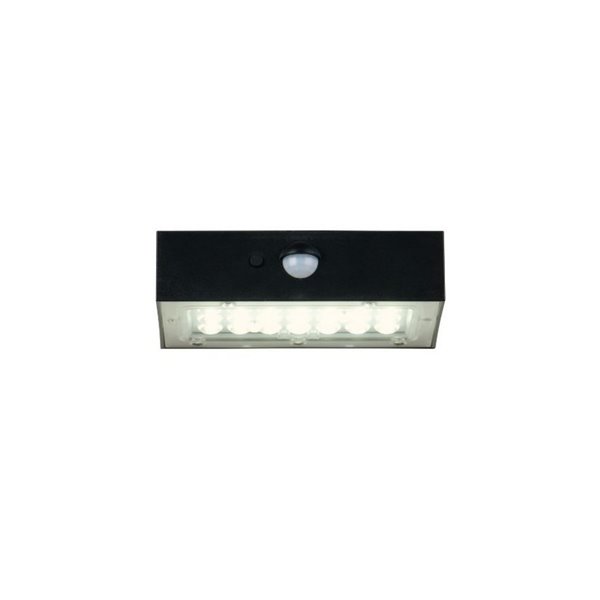Aplique solar LED exterior ELVAS sensor de movimiento y luz arriba/abajo 3W 380Lm 4000K IP65 Negro