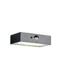 Aplique solar LED exterior ELVAS sensor de movimiento y luz arriba/abajo 3W 380Lm 4000K IP65 Negro